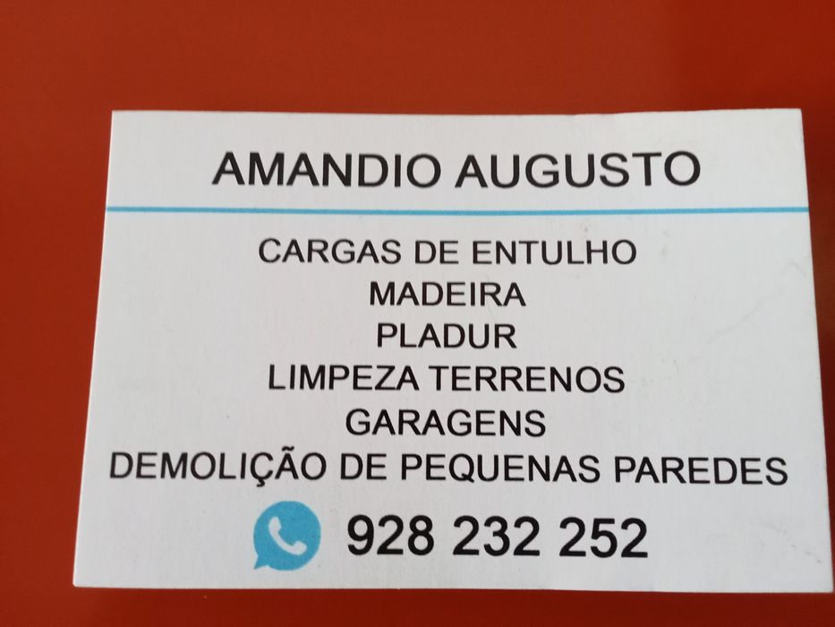 Cargas de entulho madeira Pladur etc