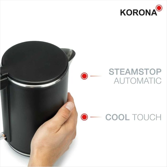 Czajnik elektryczny Korona 2200 W 1 l czarny