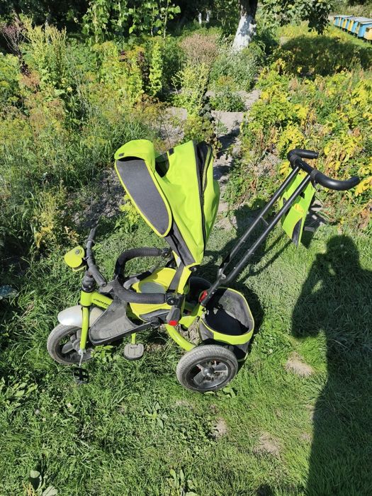 Продам велосипед Crosser T400 триколісний з батьківською ручкою, зелений для діток від 18 місяців