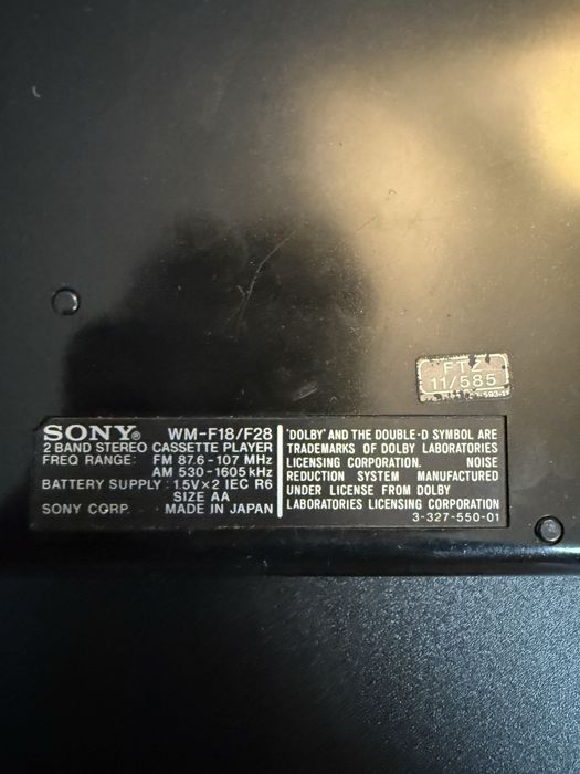 Walkman sony wm  f18