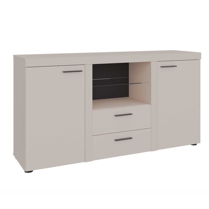 Komoda z szufladami pod telewizor 156 cm komoda ze szklaną półką