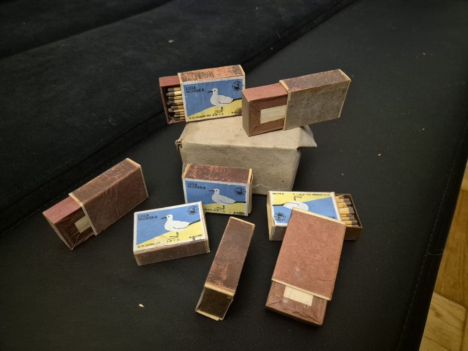 Stare zapałki Częstochowa drewniane opakowanie kolekcja prl design