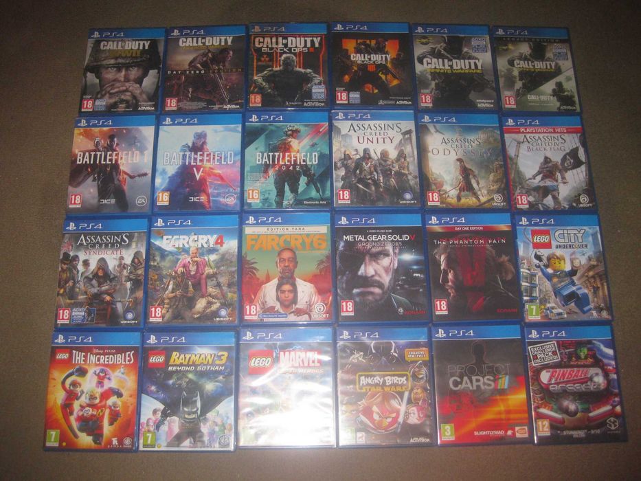 48 Jogos para a Playstation 4 em estado Impecável!