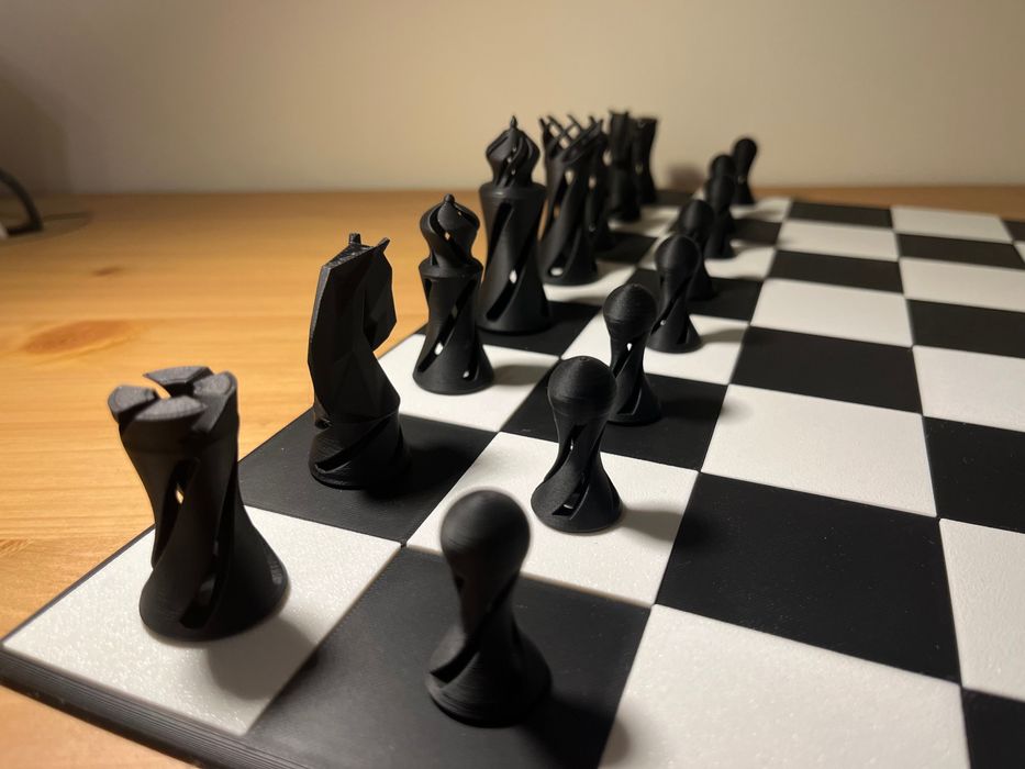 Tabuleiro de Xadrez impresso em 3D