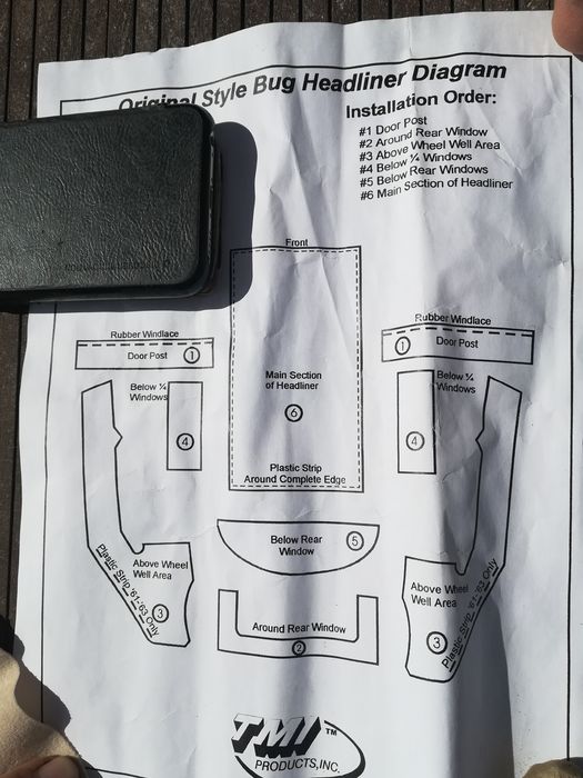 Kompletna nowa podsufitka Volkswagen Garbus, dickholmer