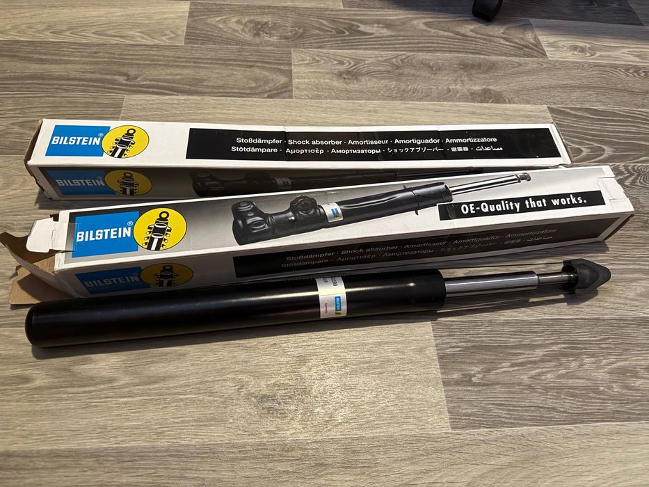 Новые передние стойки на бмв е34 Bilstein