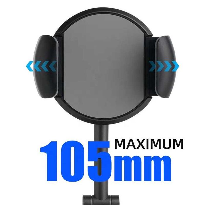 Suporte de Telemóvel para Carro Ajustável em 360° – Suporte Dobrável para Painel de Instrumentos em Liga