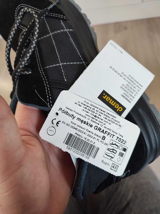 Nowe buty ochronne robocze Demar 7022 GRAFFIT 45