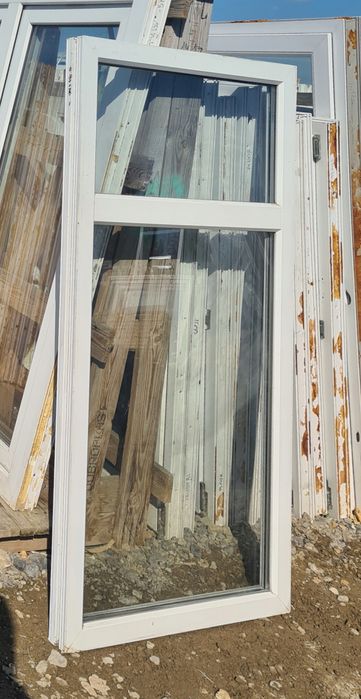 OKNA KacprzaK Witryna 76x153 FIX Używany PCV Plastikowy Lider Okna OLX