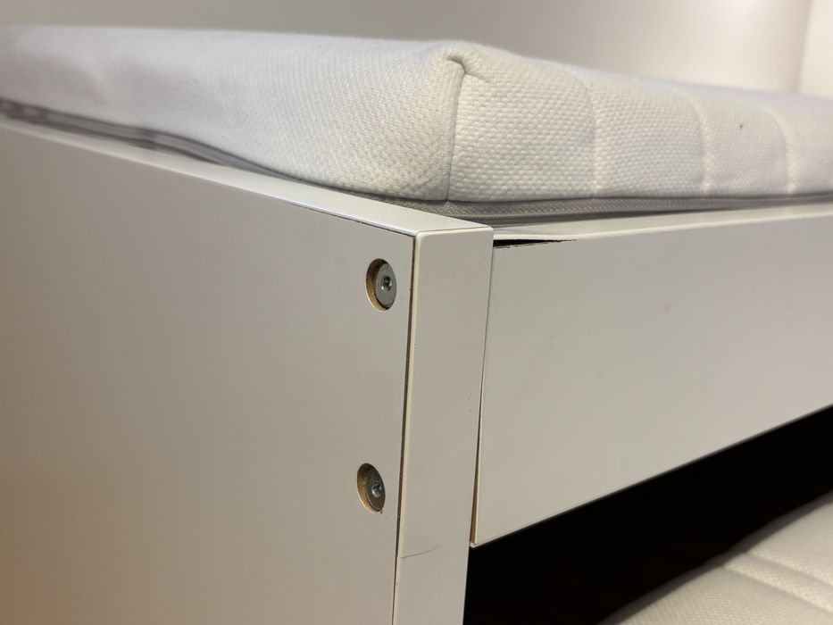 IKEA Łóżko podwójne z łóżkiem wysuwanym i materacami