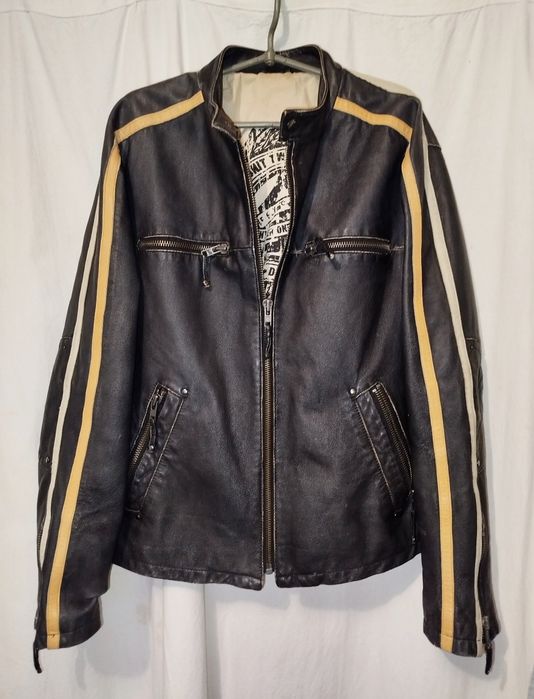 Куртка кожаная мужская River Island р. L-XL