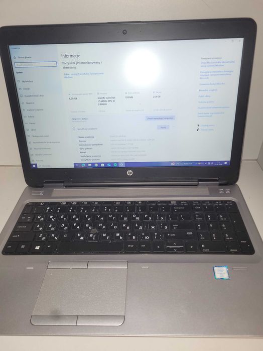 Notebook HP ProBook 650 G2 i7, 8GB RAM, 256GB SSD,Win10 laptop
