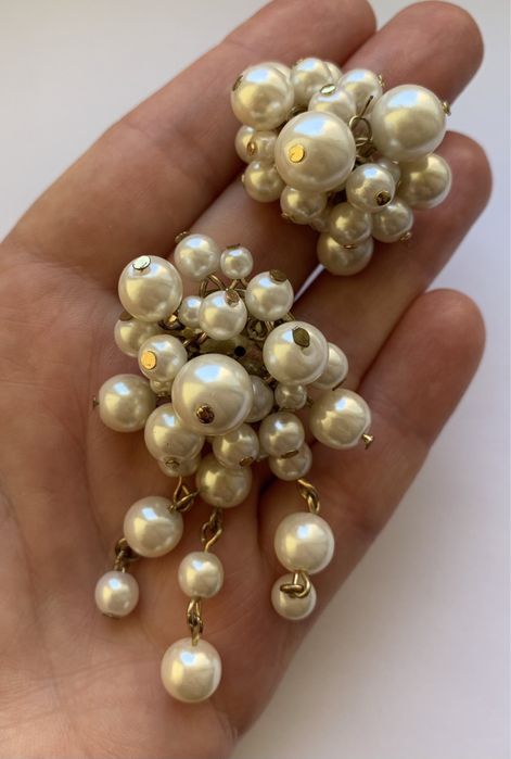 Набор на свадьбу, выпускной, праздник - брошь и кольцо "под жемчуг"