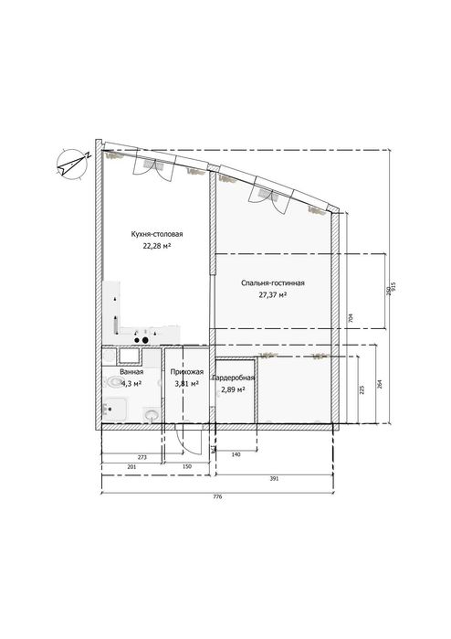 Сдам свою Евродвушку 61м2 с дорогим ремонтом Аркадия Хиллс