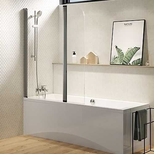 Скляна шторка для ванни, Скляна матова шторка, перегородка ванну