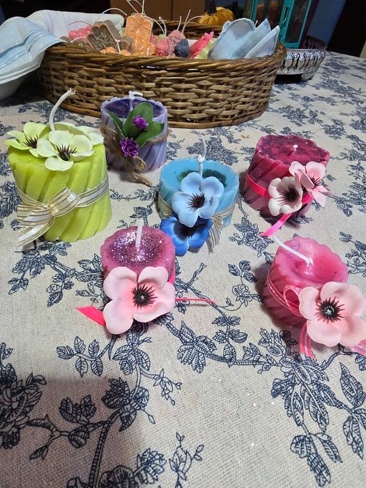 Velas artesanais para lembranças e decoração