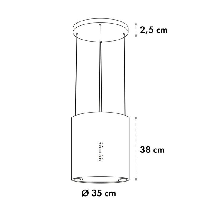 Витяжка острівна кухонна Klarstein з Німеччини / Вытяжка с Германии