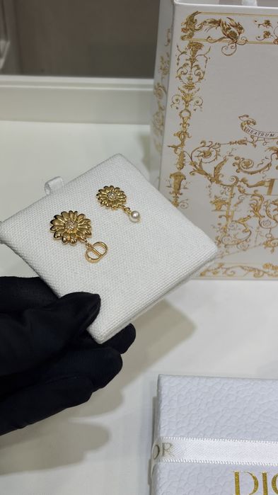 DIOR® Luksusowe kolczyki CD® ekskluzywna biżuteria kolczyki