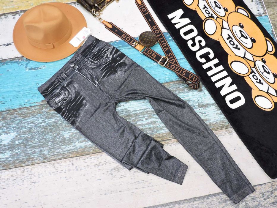 Fashion legginsy print ala jeans M/L