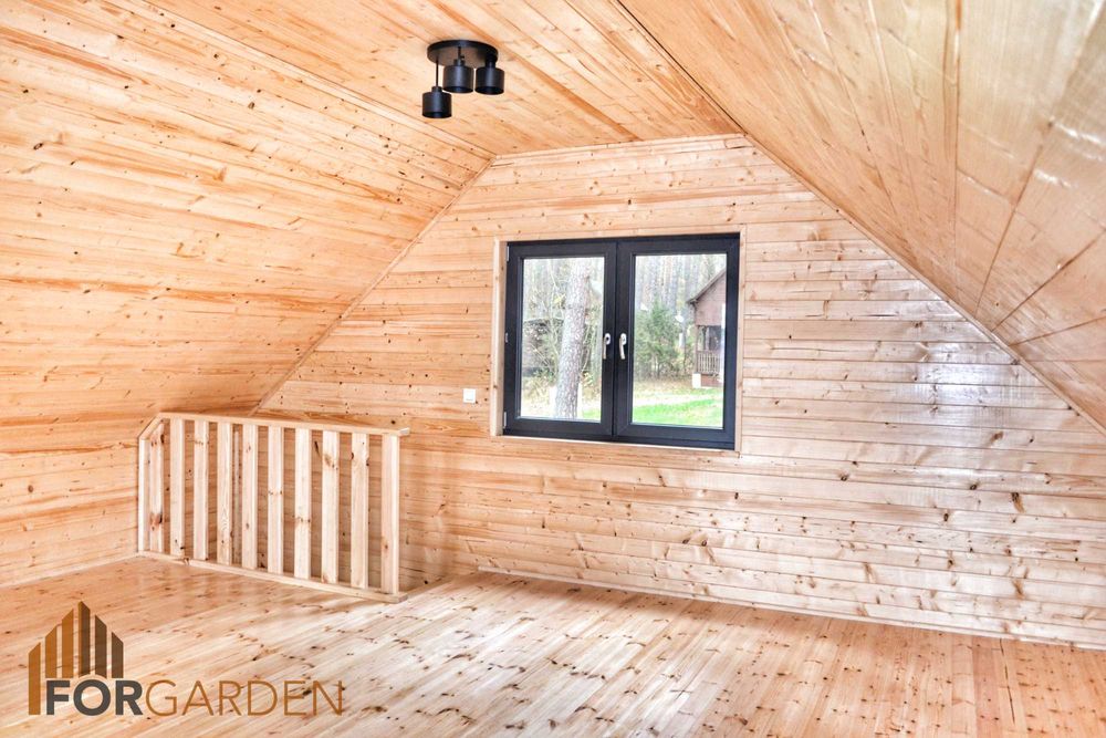 domek drewniany całoroczny, letniskowy