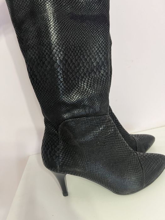 Kozaki czarne, skóra , r. 38