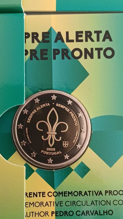 Moeda de 2 euros prof. Camilo Castelo Branco