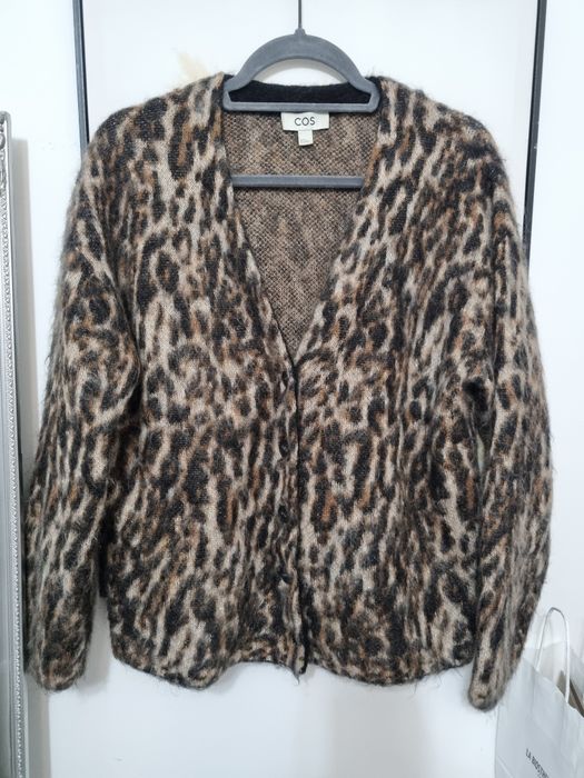 Sweter kardigan Cos XS oversize wełna moher