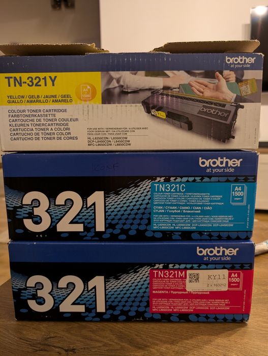 Kartridże Brother TN 321 C M Y orginalne outlet
