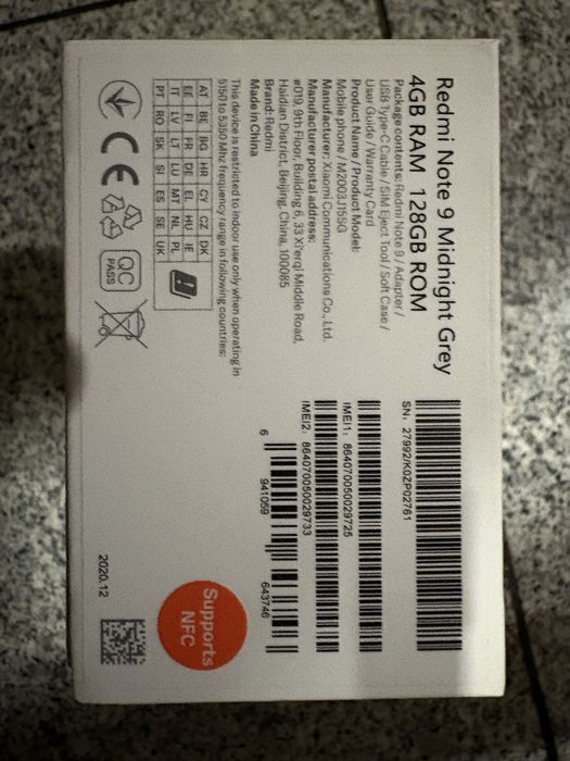 Smartphone Xiaomi Redmi Note 9