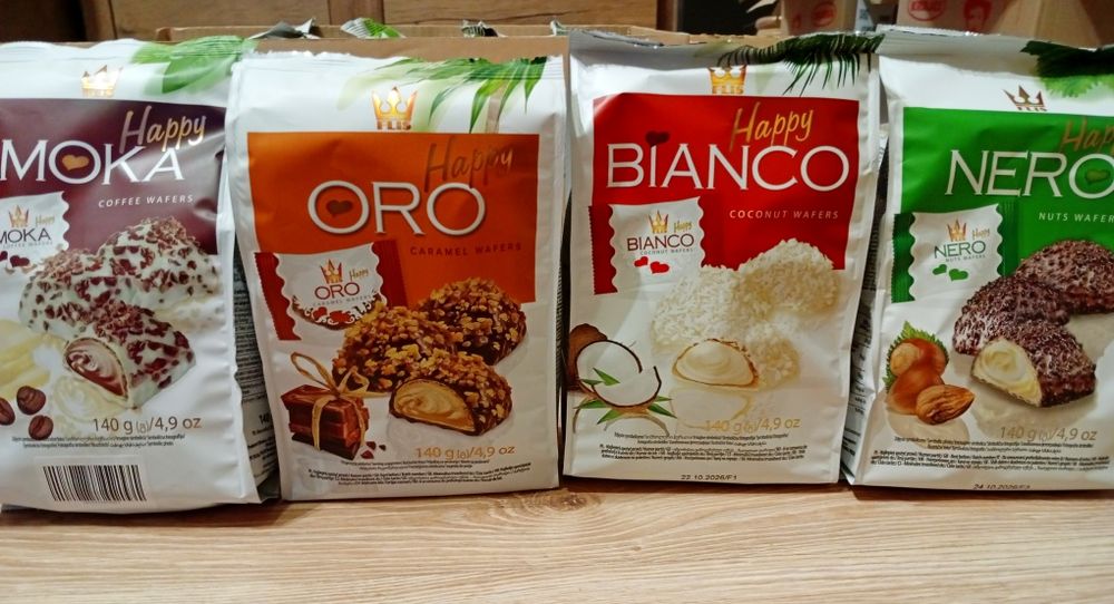 Pyszne pralinki waflowe Flis.4 smaki.10 sztuk.