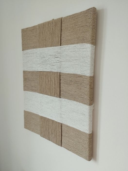 Quadro com corda macramé