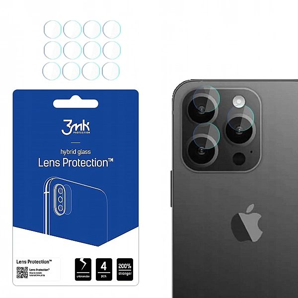 Szkło hybrydowe 3MK do Apple iPhone 15 Pro Max 4 szt.
