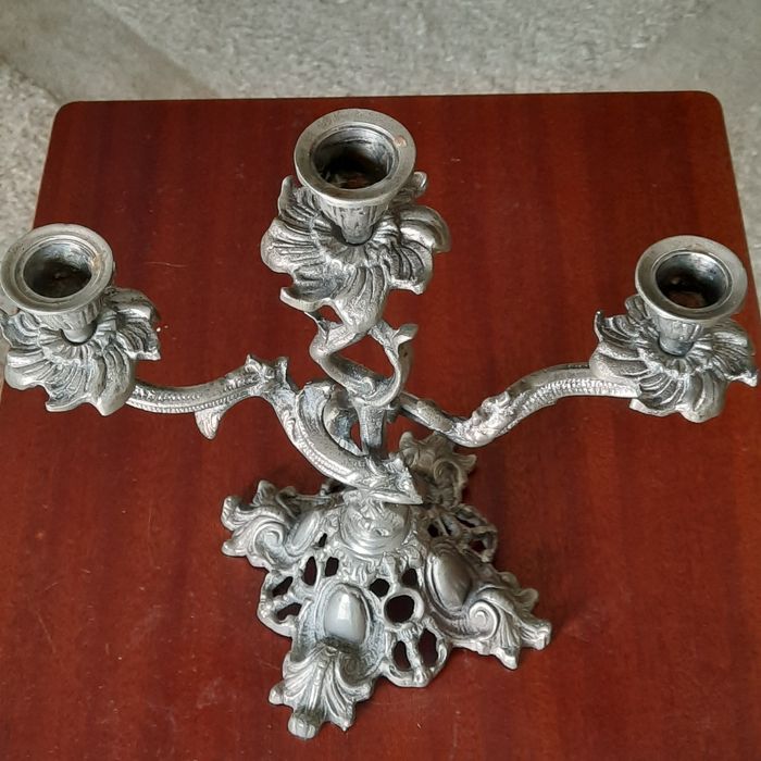 Candelabro antigo 3 lumes