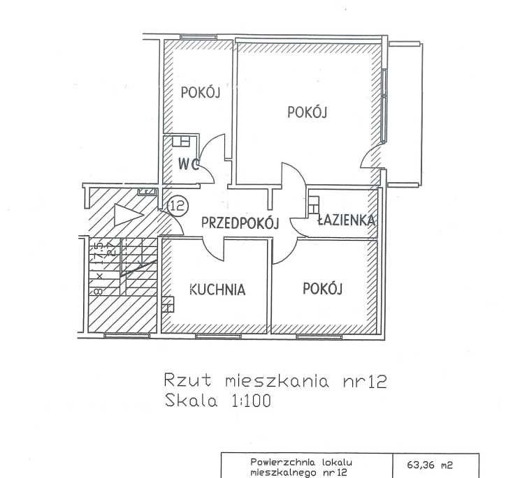 Mieszkanie 63 m  poziom 1 ,  ul. Iwaszkiewicza 3, Zduńska Wola