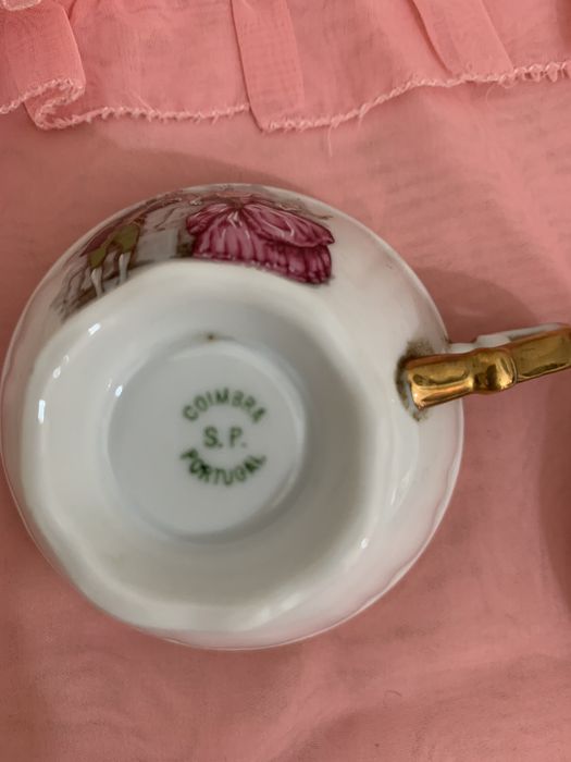 Serviço de chá, vintage, porcelana antiga COIMBRA.