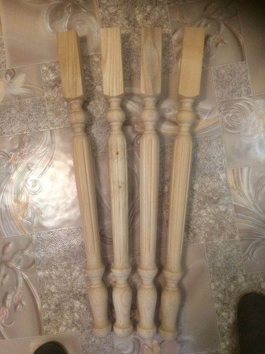 Ніжки для стола точені букові бук 800/50/50 мм