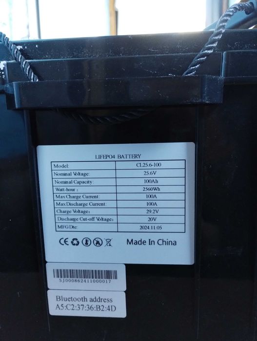 LiFePO4 акумулятори COOLI 25,6V 100Ah — 2 шт., Bluetooth + LCD: 20 750 ...