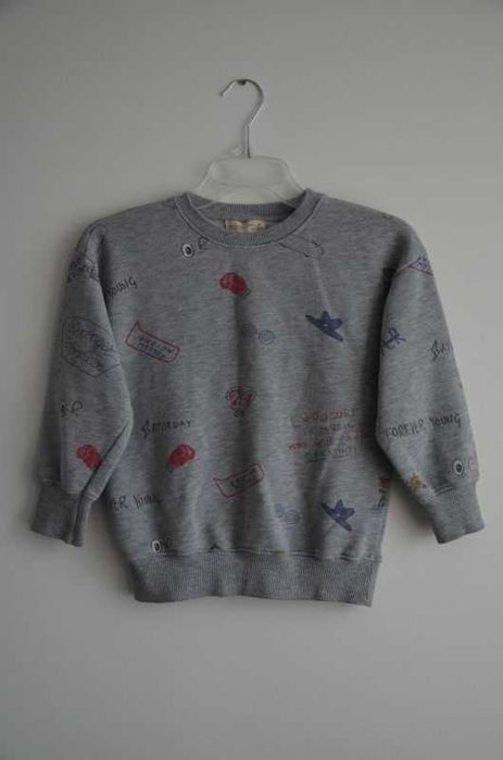 Zara bluza dres dresowa chłopięca jak nowa zestaw 128