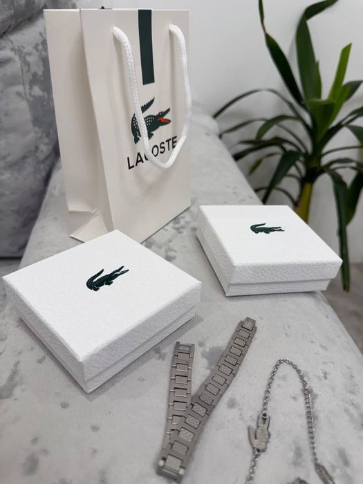 Срібний браслет Lacoste чоловічий і жіночий ДРОП/ОПТ