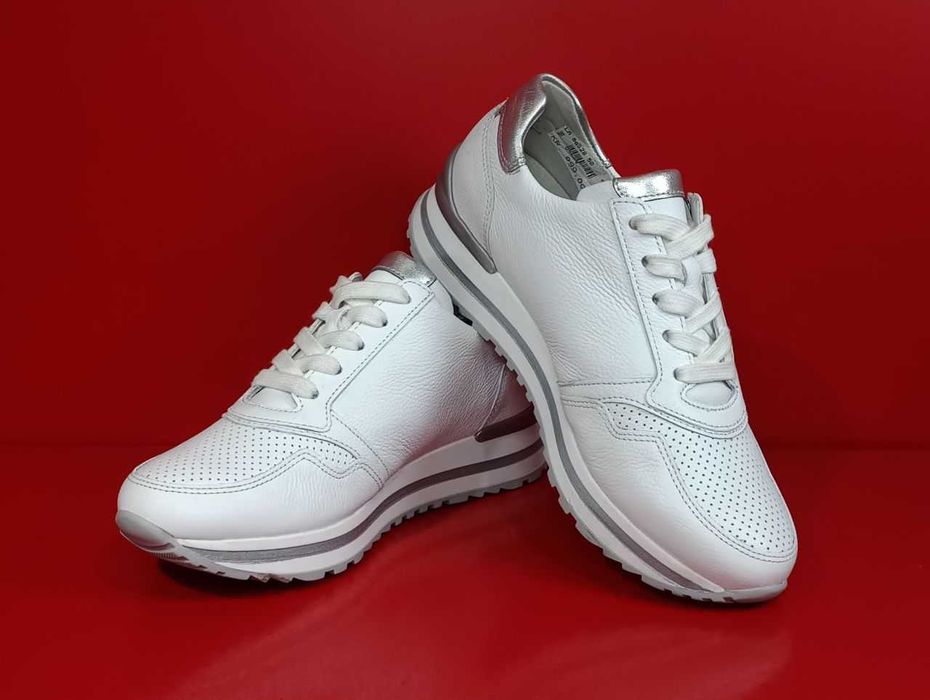 Кожаные женские кроссовки Gabor Damesschoenen Sneakers Wit Оригинал