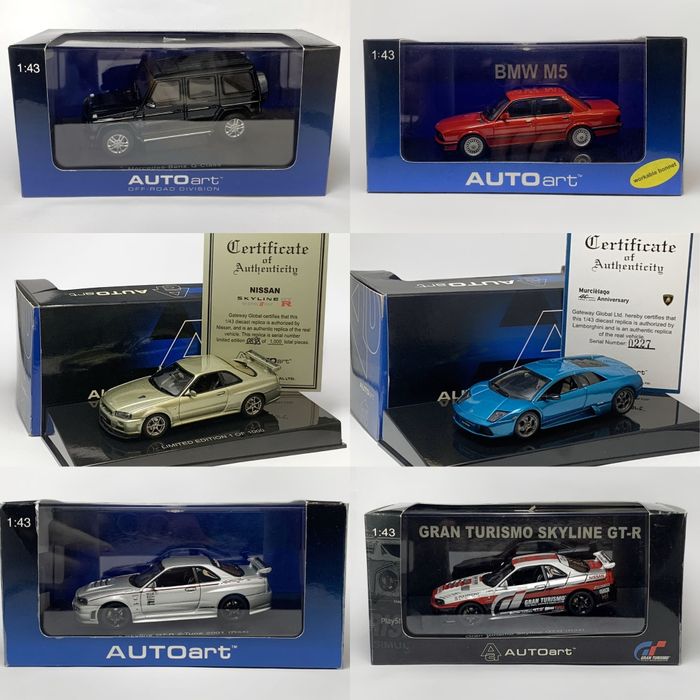 Модель 1:43 Lamborghini, Mercedes, Nissan Skyline, BMW M5 (AutoArt)