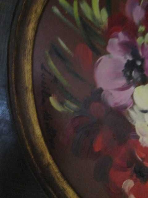 Pintura quadro a óleo flores lucilia monteiro?