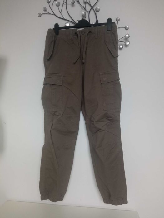 H&M spodnie bojówki khaki r M pas 80-90cm