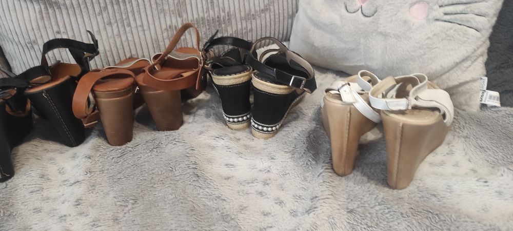 Paczka butów 8 par sandały buty koturny adidasy 40 Lasocki inne