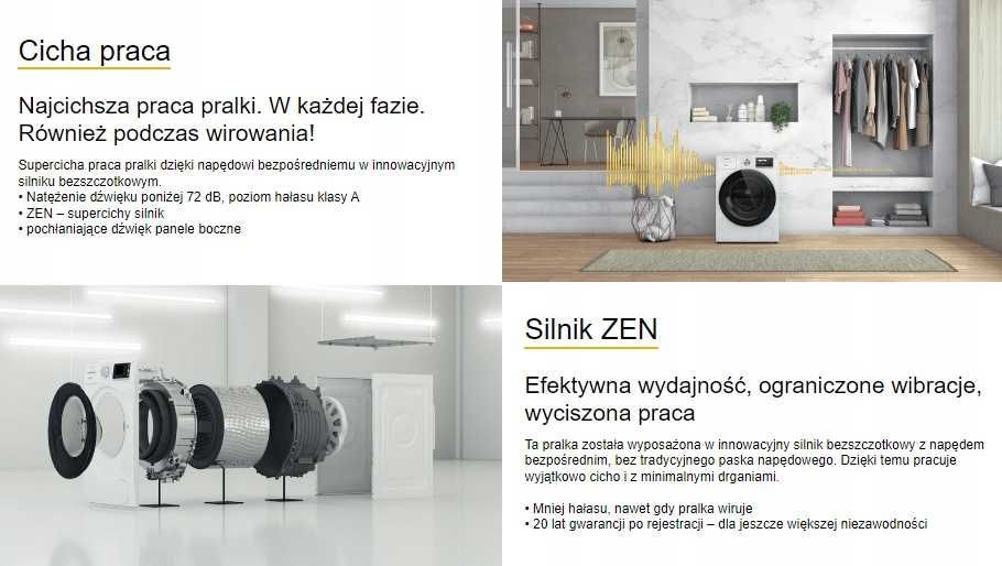 Pralka WHIRLPOOL W6 W845WB BE Supreme Silence 8kg
