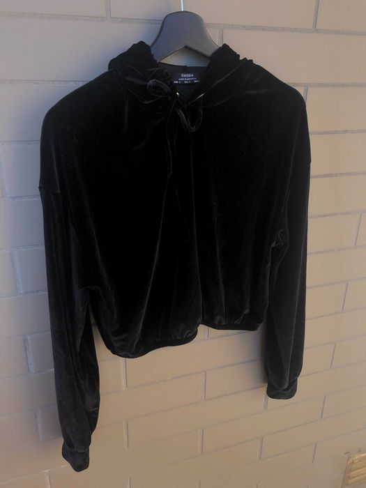 Camisola carapuço veludo