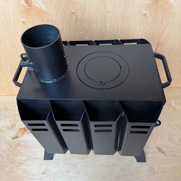 Буржуйка на дровах з радіаторами/ конфоркою/ підсиленою тепловіддачею.