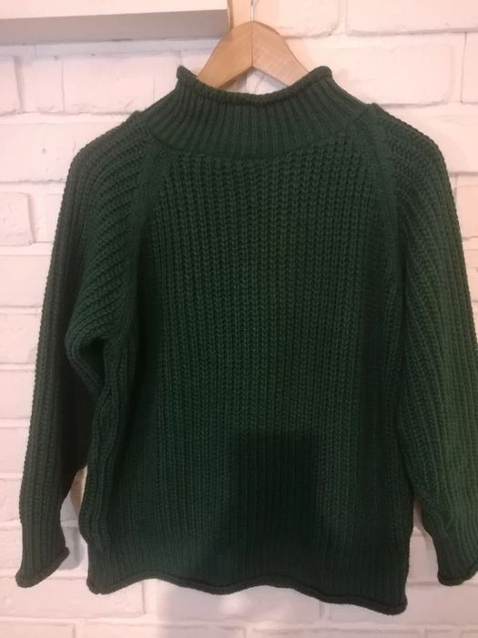 Sweter piekna butelkowa zielen r.38 z welna