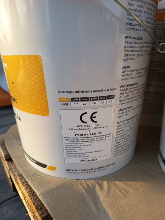 Tynk silikonowy adecosil 7x25 kg