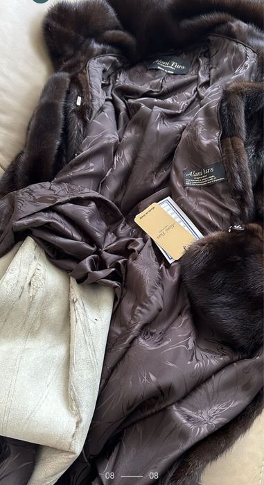 Рр 50-52.  Норковая шуба ‘ черный шоколад’. Италия! Новая